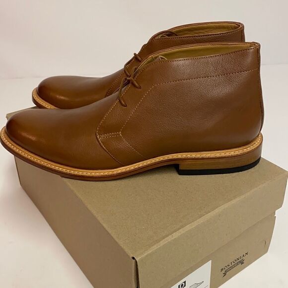 NEW* Bostonian No.16 Soft Mid Men\'s‎ Brown Leather Boots Light Tan Size … main image 6